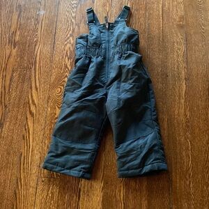 Wonder Nation Snow Bib SIZE 2T Kids Black Winter Insulated Snow Pants
